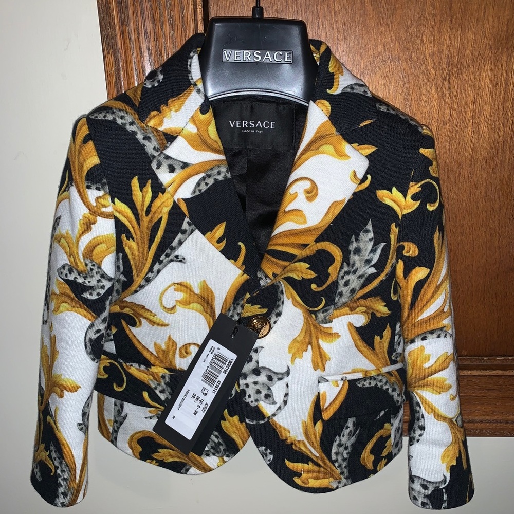 Versace Acanthus Kids Print Blazer